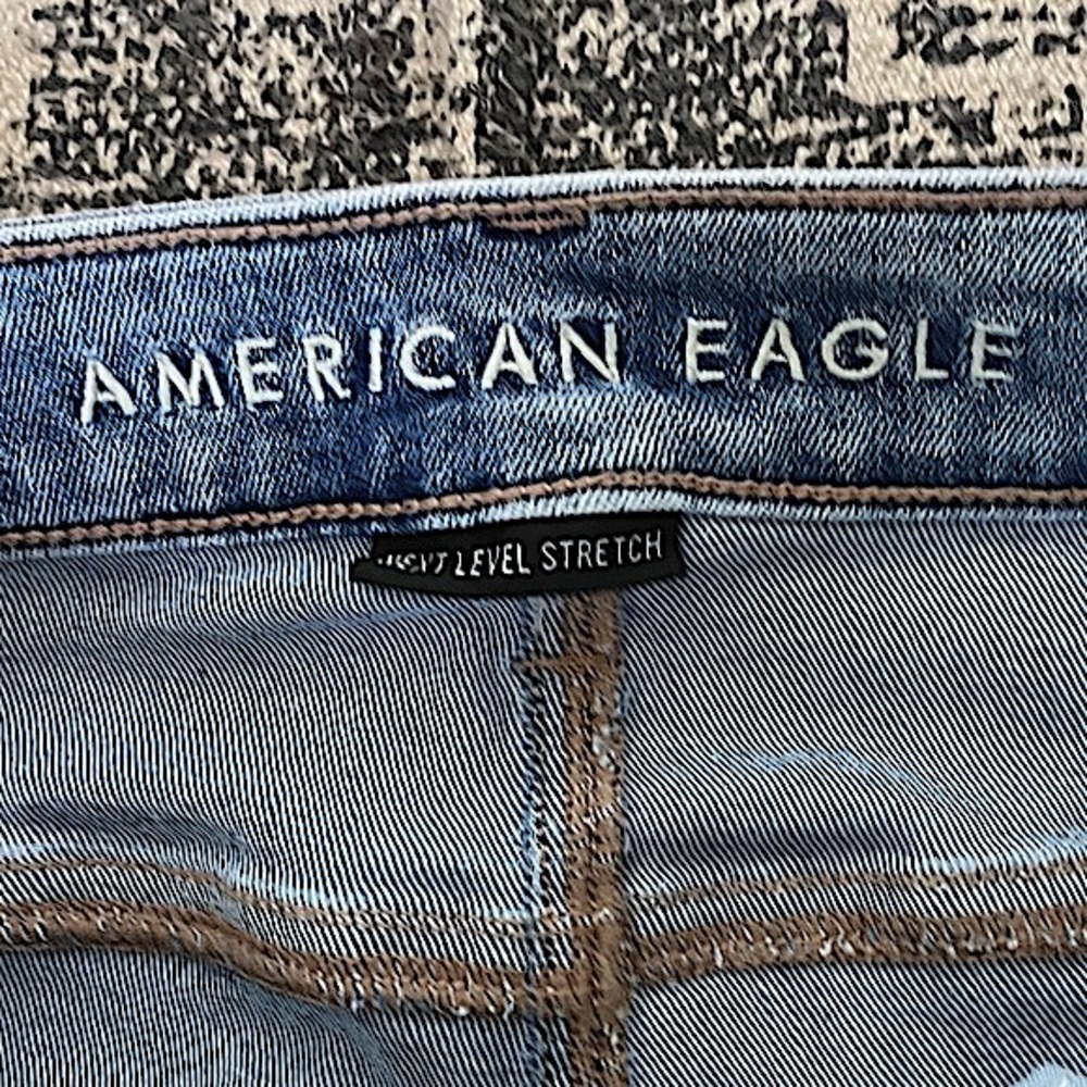 NEW AEO Next Level Stretch Highest Waist Super Flared Jeans: Size 8S - Picture 5 of 6